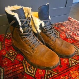 Blundstone Leather Shearling Lined Lace Up Boots Waterproof 9 Women's #1461